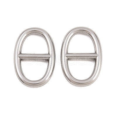 304 Stainless Steel Oval Links Connector Charms STAS-F366-02A-P-1