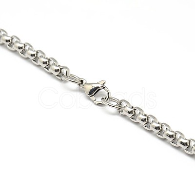 Tarnish Resistant 304 Stainless Steel Venetian Chain Necklace Making STAS-A028-N031P-1