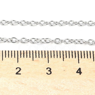 Tarnish Resistant 304 Stainless Steel Cable Chain Necklaces STAS-O037-120P-1