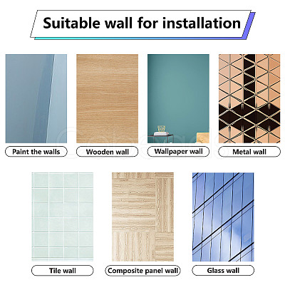 8 Sheets 8 Styles PVC Waterproof Wall Stickers DIY-WH0345-123-1