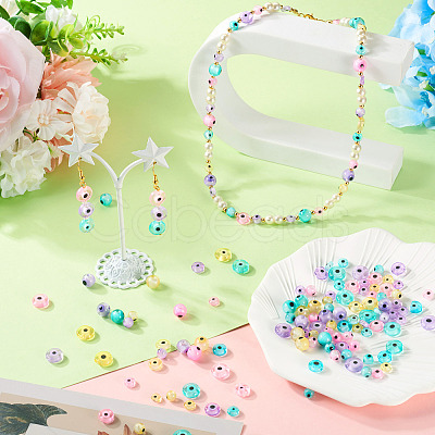 120Pcs 5 Styles Handmade Evil Eye Lampwork Beads Strands LAMP-TA0001-50-1
