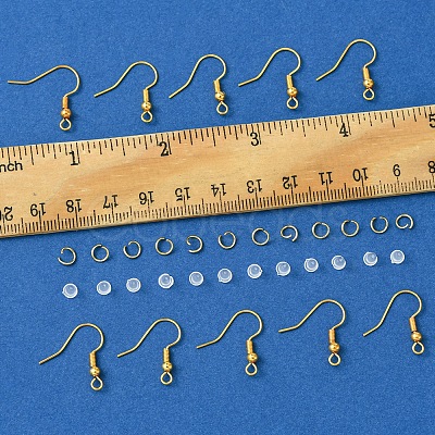 60Pcs Brass Earring Hooks DIY-FS0007-60G-1
