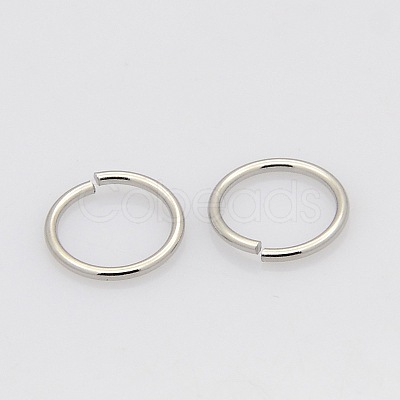 Tarnish Resistant 304 Stainless Steel Saw Cut Open Jump Rings STAS-N015-04-10x0.8mm-1