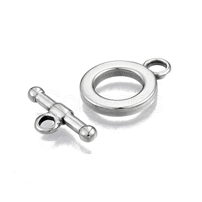 Non-Tarnish 201 Stainless Steel Toggle Clasps STAS-N099-21-1