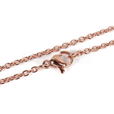 304 Stainless Steel Cable Chain Necklace Making STAS-P045-01-1