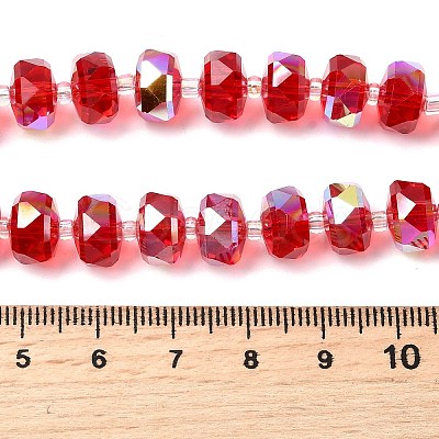 Transparent Electroplate Glass Beads Strands EGLA-P062-01A-HR06-1