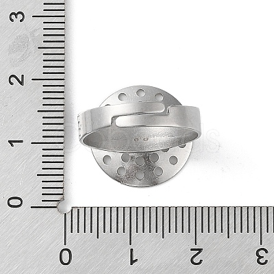 Non-Tarnish 304 Stainless Steel Sieve Ring Settings STAS-K278-06A-P-1