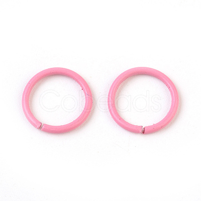 Spray Painted Iron Open Jump Rings IFIN-F149-B11-1