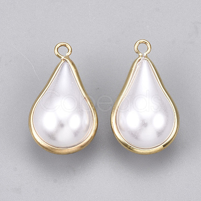 ABS Plastic Imitation Pearl Charms KK-S348-230C-1