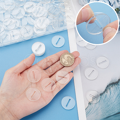 100Pcs Acrylic Slotted Display Stands ODIS-GA0001-80-1