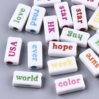 Opaque Acrylic Beads X-MACR-S273-32-1