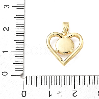 Brass Micro Pave Clear Cubic Zirconia Pendants RE-CBAB606-01G-1