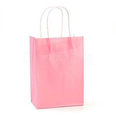 Pure Color Kraft Paper Bags LS-AJEW-G020-A-11-1
