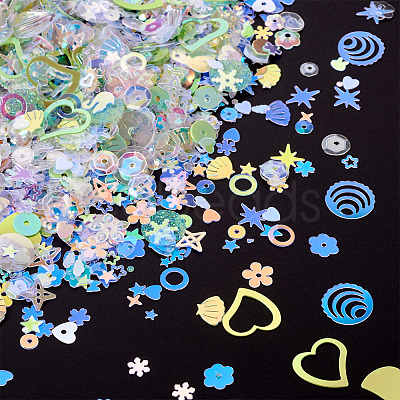 100G Plastic Sequins Beads PVC-TA0001-04E-1