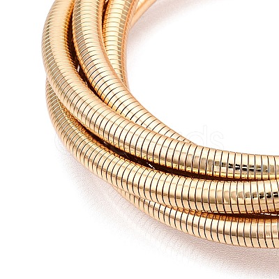 Iron Round Snake Chains Bangle BJEW-T022-01G-1