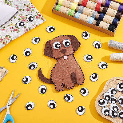 20 Pairs Polyester Cloth Self-adhesive Patches DIY-PH0038-19A-1