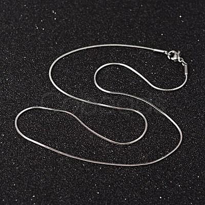 Non-Tarnish 304 Stainless Steel Snake Chain Necklaces X-NJEW-O096-16-1