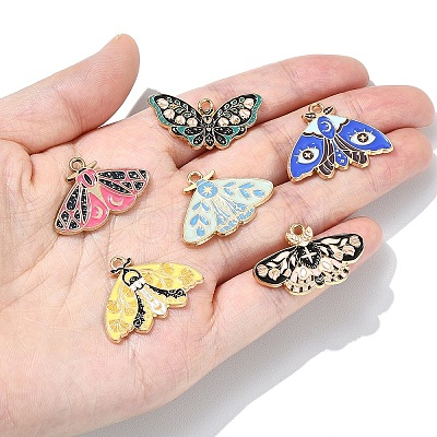 10Pcs 10 Styles Alloy Enamel Pendants FIND-YW0004-76-1
