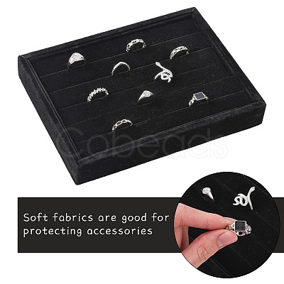 Wooden Cuboid Jewelry Rings Displays RDIS-L001-02A-1