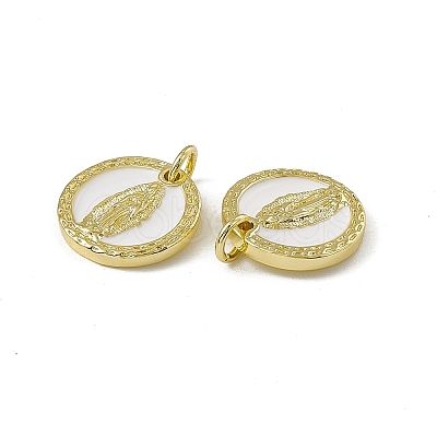 Rack Plating Brass Enamel Charms KK-C007-24G-1