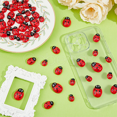 100Pcs 3 Styles Opaque Resin Cabochons CRES-FH0001-19-1