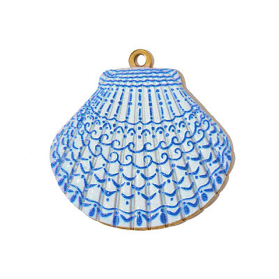 304 Stainless Steel Enamel Pendants STAS-OY005-30G-1