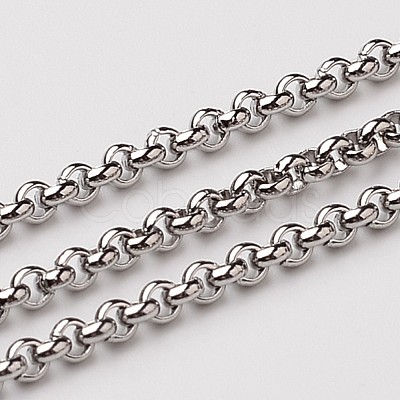 Tarnish Resistant 304 Stainless Steel Rolo Chains CHS-L015-49-1