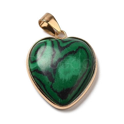 Natural Malachite Pendants G-K335-04G-11-1