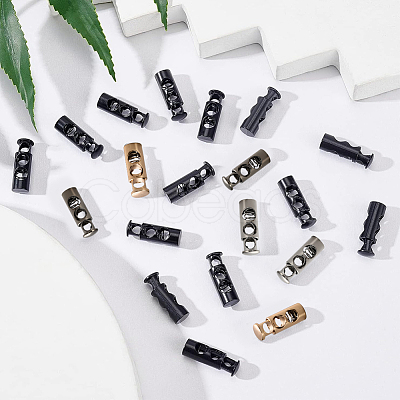 24Pcs 4 Colors Alloy Card Locks FIND-GF0008-49-1