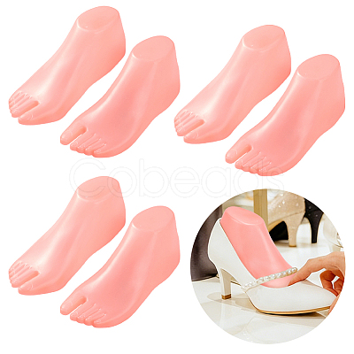 Plastic Mannequin Foot Display Stands for Socks AJEW-WH0871-14-1
