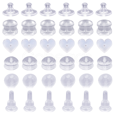 240Pcs 6 Styles Eco-Friendly Silicone Full-covered Ear Nuts FIND-SP0001-17-1