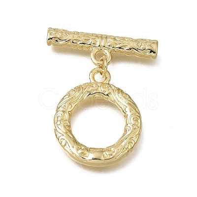 Brass Toggle Clasps KK-CJC2732-01B-G-RS-1