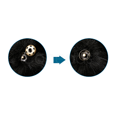 Soft Pom Pom Sewing Snap Buttons Accessories SNAP-TA0001-01G-1