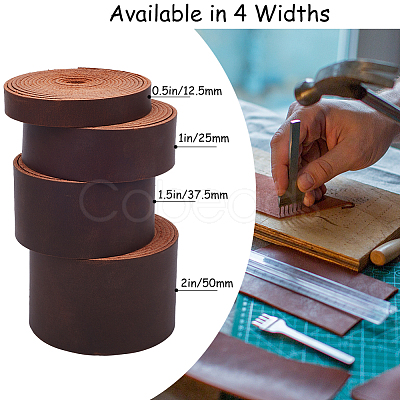 2M Flat AB Grade Cowhide Leather Cord AJEW-WH0479-73G-03-1