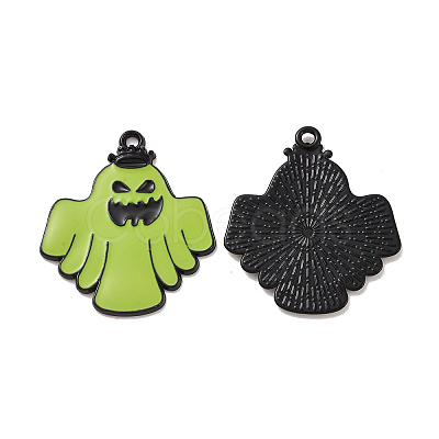 Halloween Theme Rack Plating Alloy Enamel Pendants PALLOY-O109-51EB-1