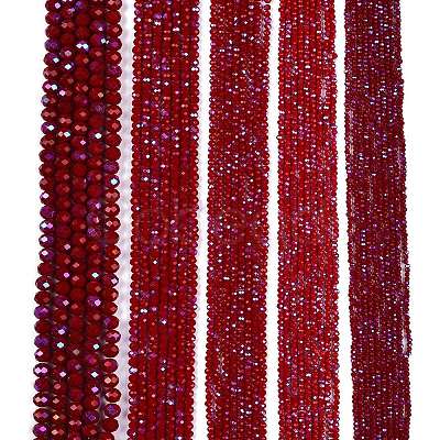 Electroplate Opaque Solid Color Glass Beads Strands EGLA-A044-P4mm-L02-1