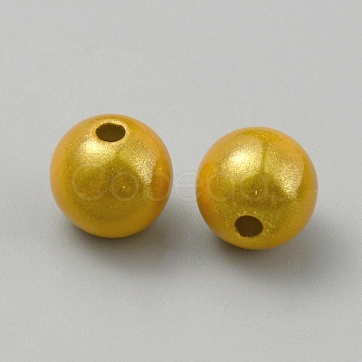 Matte Spray Painted Acrylic Beads OACR-TAC0001-13G-1