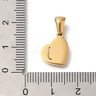 304 Stainless Steel Heart Pendants with Rhinestone STAS-Z103-01G-10-1