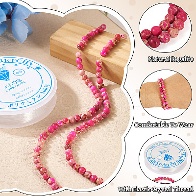 DIY Natural Regalite/Imperial Jasper/Sea Sediment Jasper Beads Bracelets Making KIts DIY-TA0002-69F-1