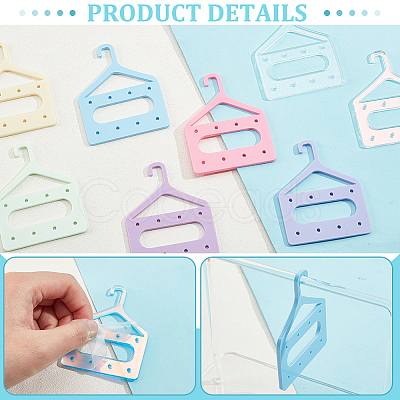 PandaHall Elite 32Pcs 8 Colors 8-Hole Mini Acrylic Earring Hanger EDIS-PH0001-83-1