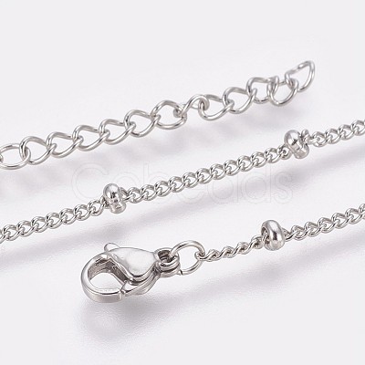 Tarnish Resistant 304 Stainless Steel Curb Chain Anklets AJEW-P069-02P-1