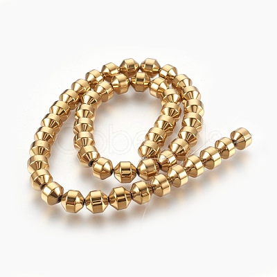 Electroplated Non-magnetic Synthetic Hematite Bead Strand G-E498-12B-01-1