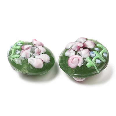 Handmade Bumpy Lampwork Beads Strands LAMP-K027-06I-1
