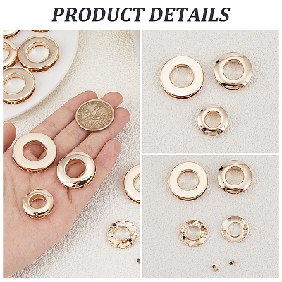 18Pcs 3 Styles Alloy Grommet Eyelet Findings FIND-CL0002-21KCG-1