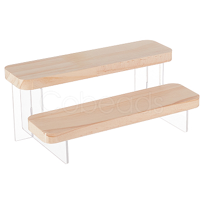 2-Tier Transparent Acrylic  Minifigures Display Risers DIY-WH0410-33B-1