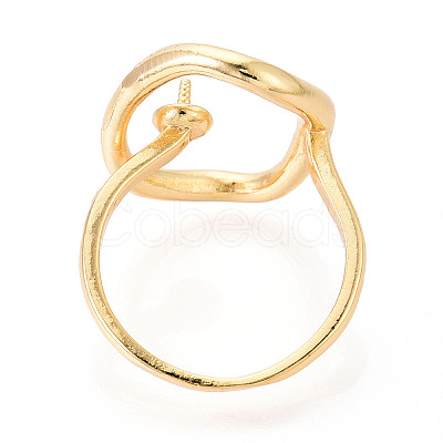 Oval Brass Cup Peg Ring Settings LS-KK-N274-38G-1