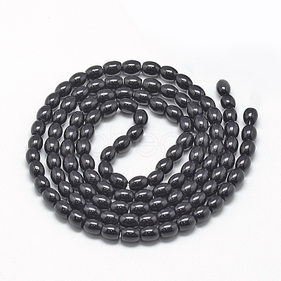 Baking Paint Glass Beads Strands X-DGLA-S115-8x6mm-Y49-1
