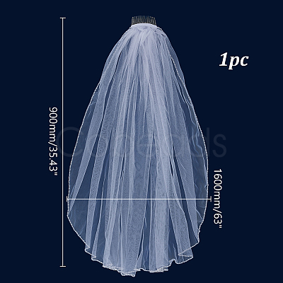 Gauze & Plastic Pearl & Resin Hair Combs OHAR-WH0029-17-1