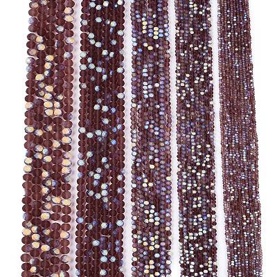 Transparent Glass Beads Strands EGLA-A044-T8mm-MB13-1