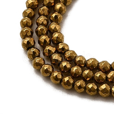Electroplated Synthetic Non-magnetic Hematite Beads Strands G-H001-51B-1